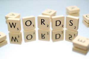 photo that says "words"